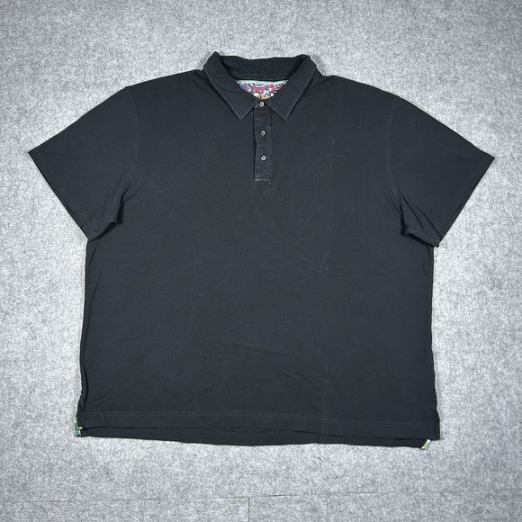 Robert Graham Other - Robert Graham Polo Shirt Men's Size 2XL Black Collared Preppy Short Sleeve‎